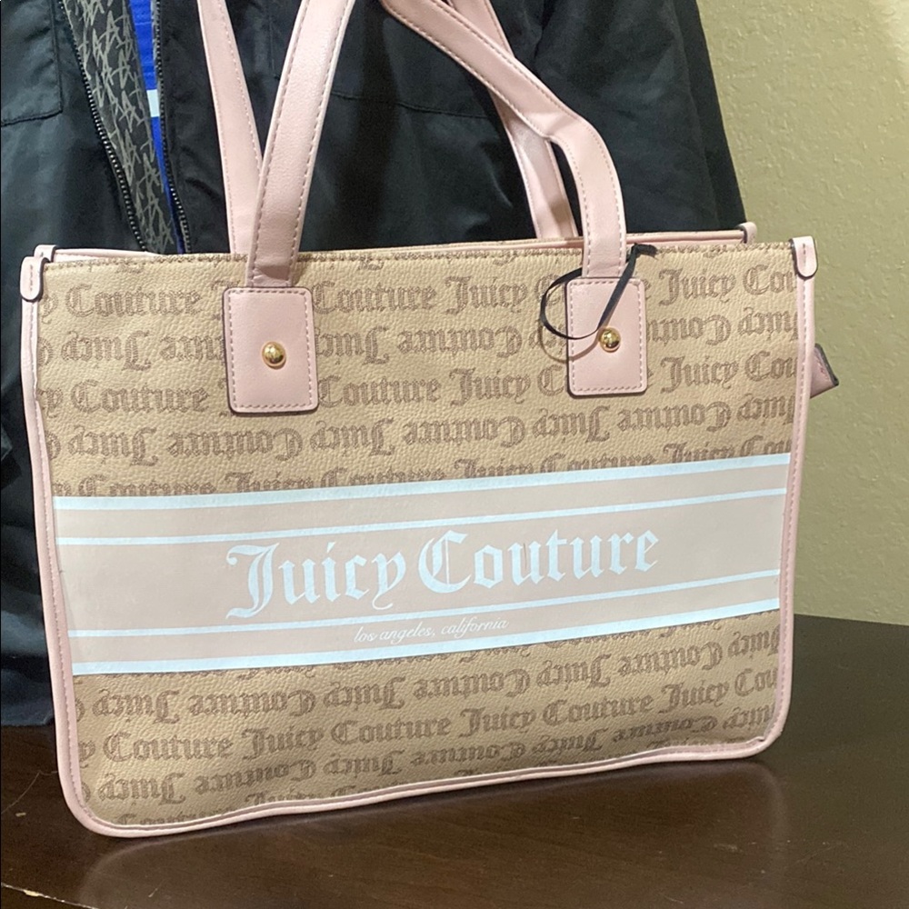 Juicy Couture Tan and Pink Women's Bag